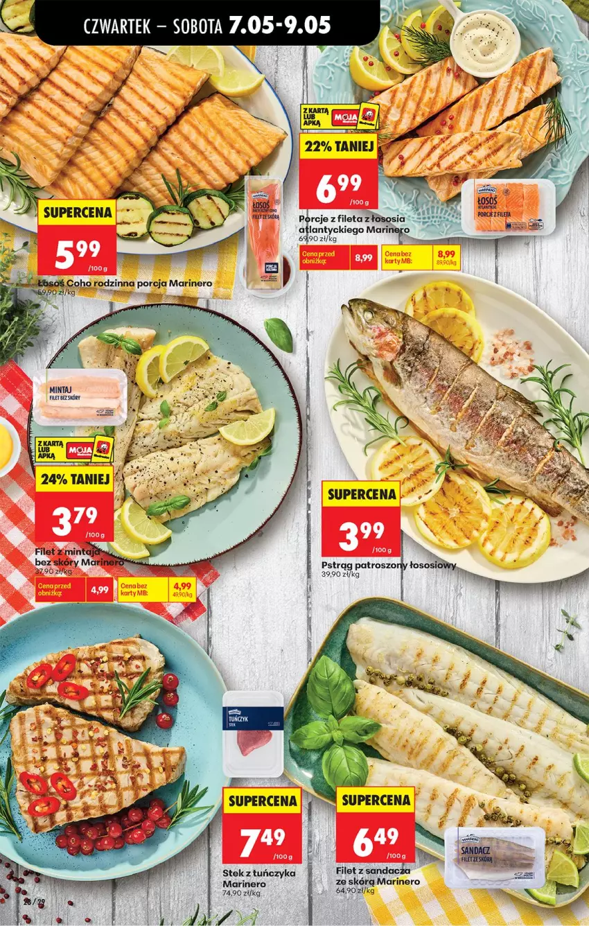 Gazetka promocyjna Biedronka - Od Czwartku - ważna 07.05 do 13.05.2026 - strona 34 - produkty: Fa, Mintaj, Por, Pstrąg, Sandacz, Stek, Tuńczyk