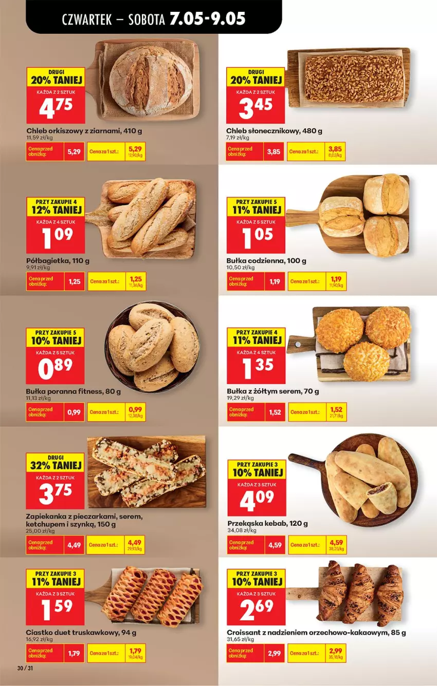 Gazetka promocyjna Biedronka - Od Czwartku - ważna 07.05 do 13.05.2026 - strona 36 - produkty: Bagietka, Bułka, Chleb, Croissant, HP, Kakao, Kebab, Ketchup, Piec, Pieczarka, Półbagietka, Por, Ser, Zapiekanka