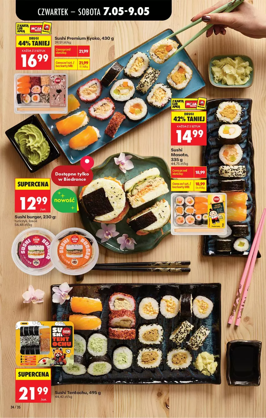 Gazetka promocyjna Biedronka - Od Czwartku - ważna 07.05 do 13.05.2026 - strona 40 - produkty: Burger, Sushi, Tuńczyk