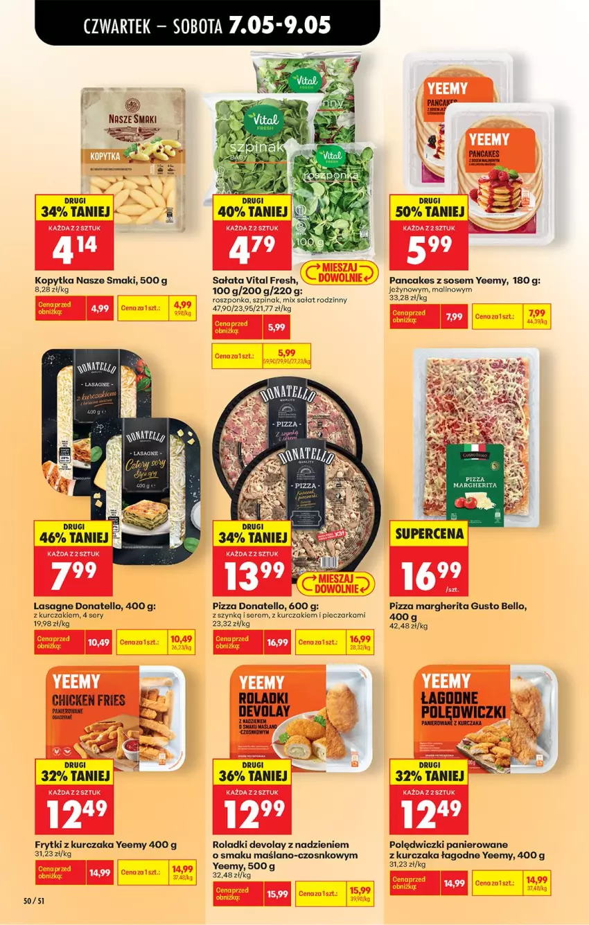 Gazetka promocyjna Biedronka - Od Czwartku - ważna 07.05 do 13.05.2026 - strona 60 - produkty: Bell, Frytki, Kaki, Kurczak, Lasagne, Piec, Pieczarka, Pizza, Pizza margherita, Polędwiczki panierowane, Roszponka, Sałat, Ser, Sos, Szpinak