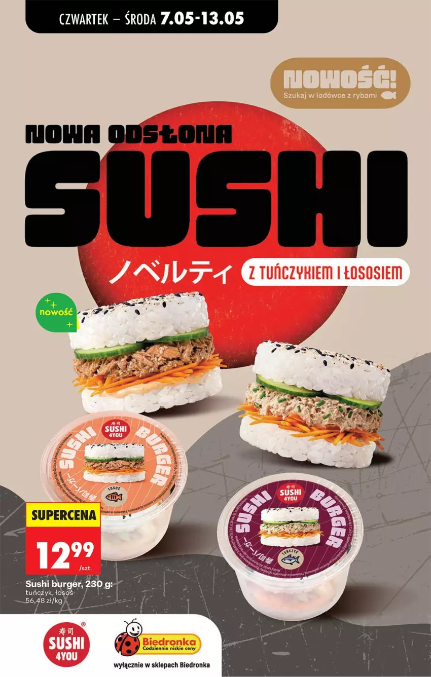 Gazetka promocyjna Biedronka - Od Czwartku - ważna 07.05 do 13.05.2026 - strona 70 - produkty: Sushi, Szal, Tuńczyk