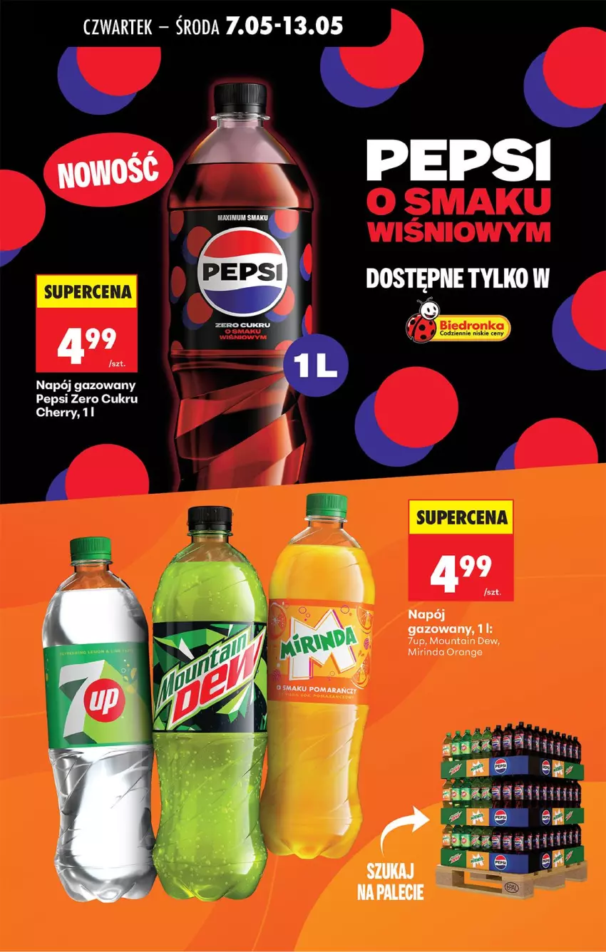 Gazetka promocyjna Biedronka - Od Czwartku - ważna 07.05 do 13.05.2026 - strona 71 - produkty: 7up, Mirinda, Napój, Napój gazowany, Pepsi