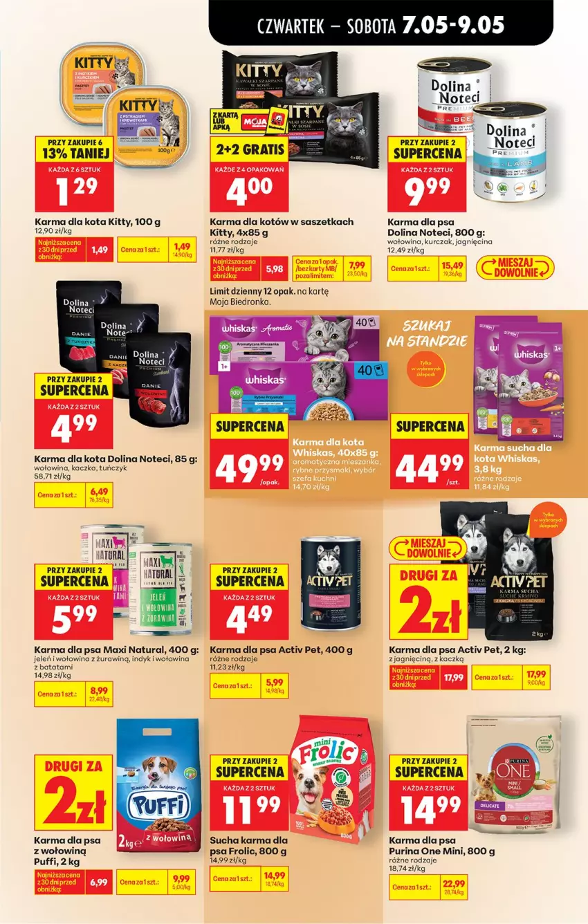Gazetka promocyjna Biedronka - Od Czwartku - ważna 07.05 do 13.05.2026 - strona 81 - produkty: Kaczka, Kurczak, Puf, Pur, Purina, Sucha karma, Tuńczyk, Wołowina