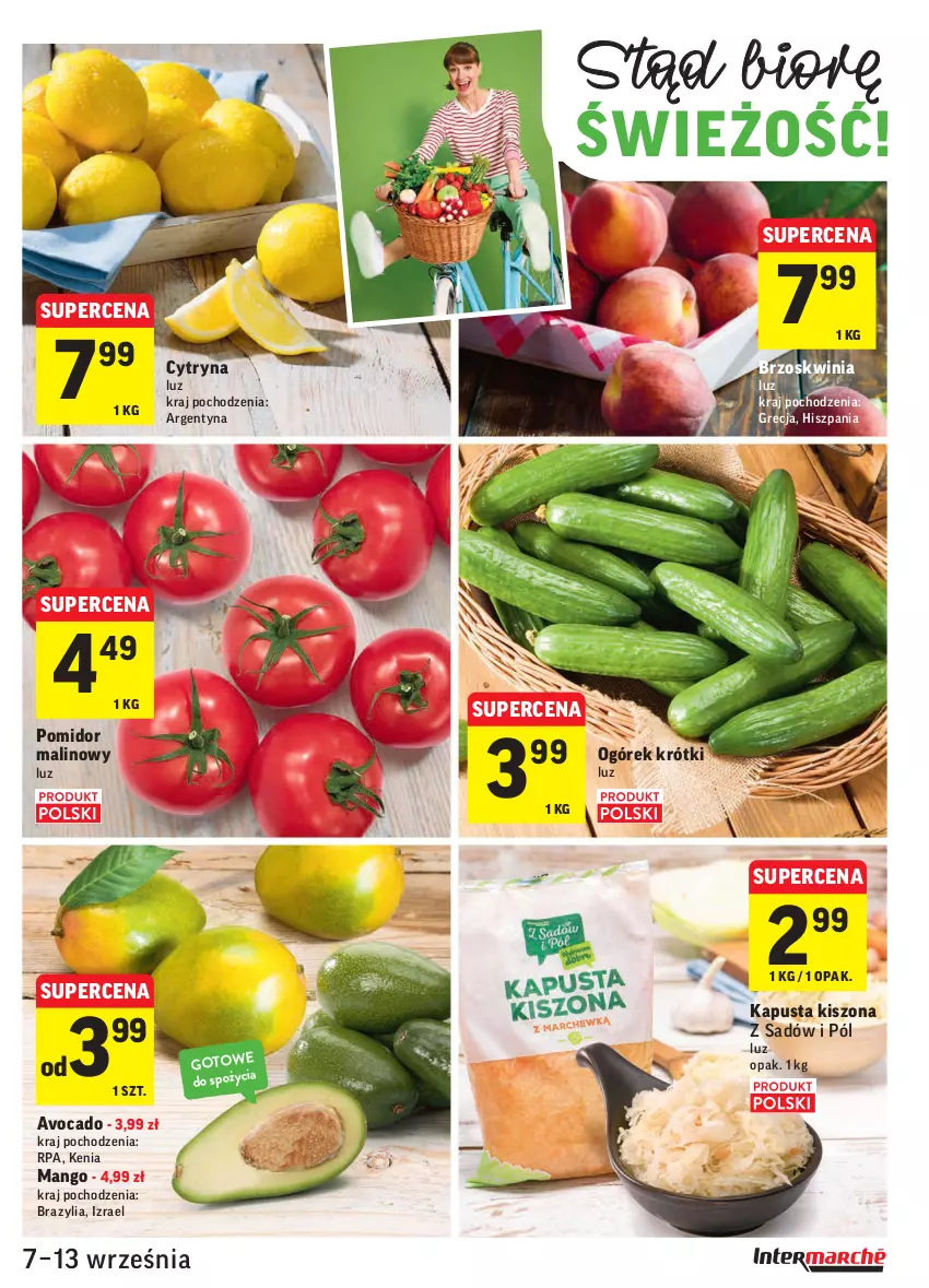 Gazetka promocyjna Intermarche - Gazetka promocyjna - ważna 07.09 do 13.09.2021 - strona 11 - produkty: Avocado, Mango, Ogórek, Pomidor malinowy