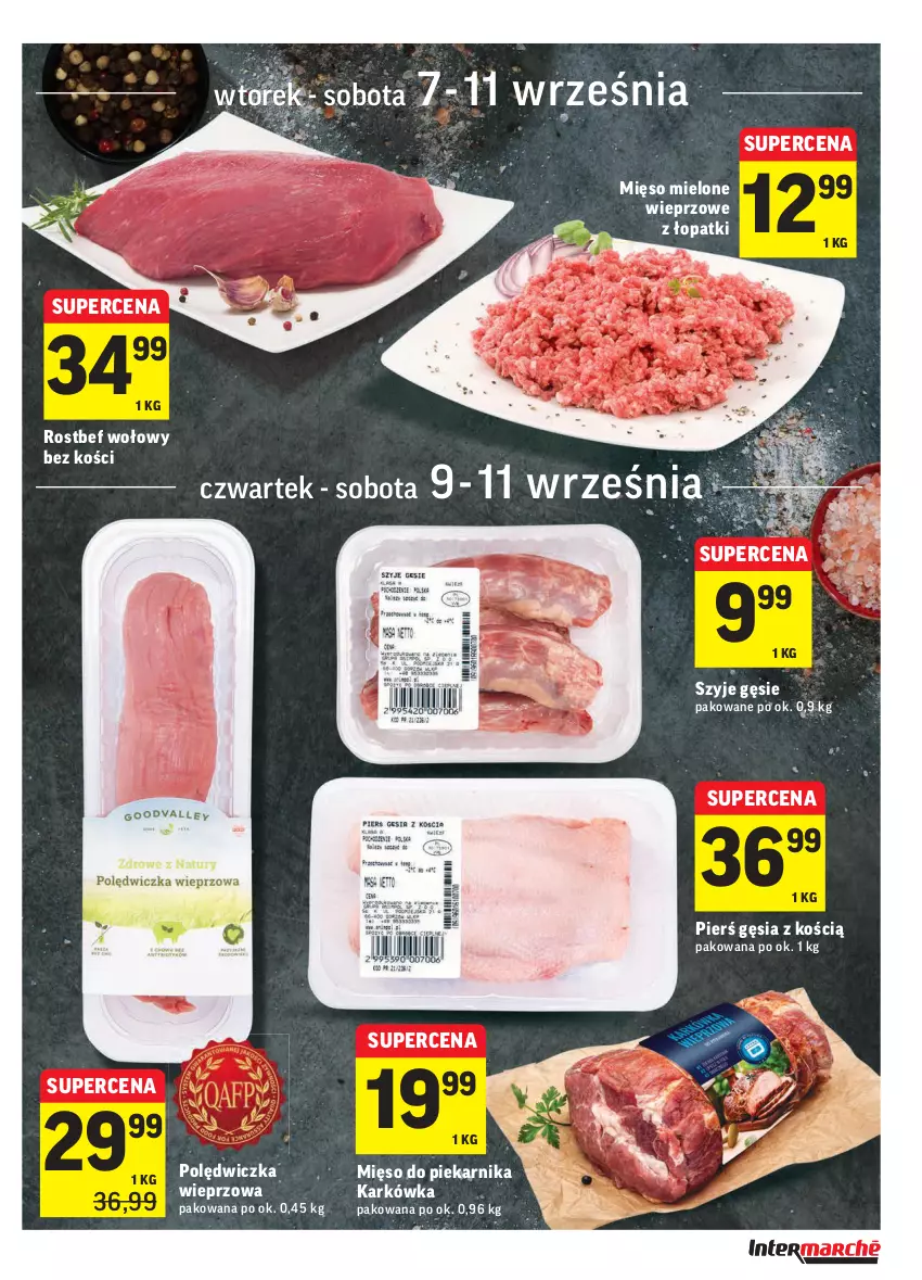 Gazetka promocyjna Intermarche - Gazetka promocyjna - ważna 07.09 do 13.09.2021 - strona 13 - produkty: Mięso, Mięso mielone, Piekarnik, Polędwiczka wieprzowa, Rostbef