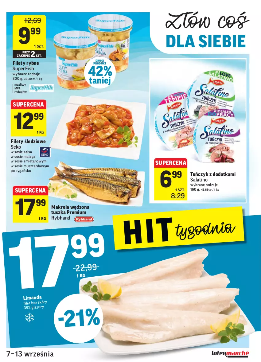 Gazetka promocyjna Intermarche - Gazetka promocyjna - ważna 07.09 do 13.09.2021 - strona 21 - produkty: Mus, Salsa, SEKO, Sos, Tuńczyk, Tusz