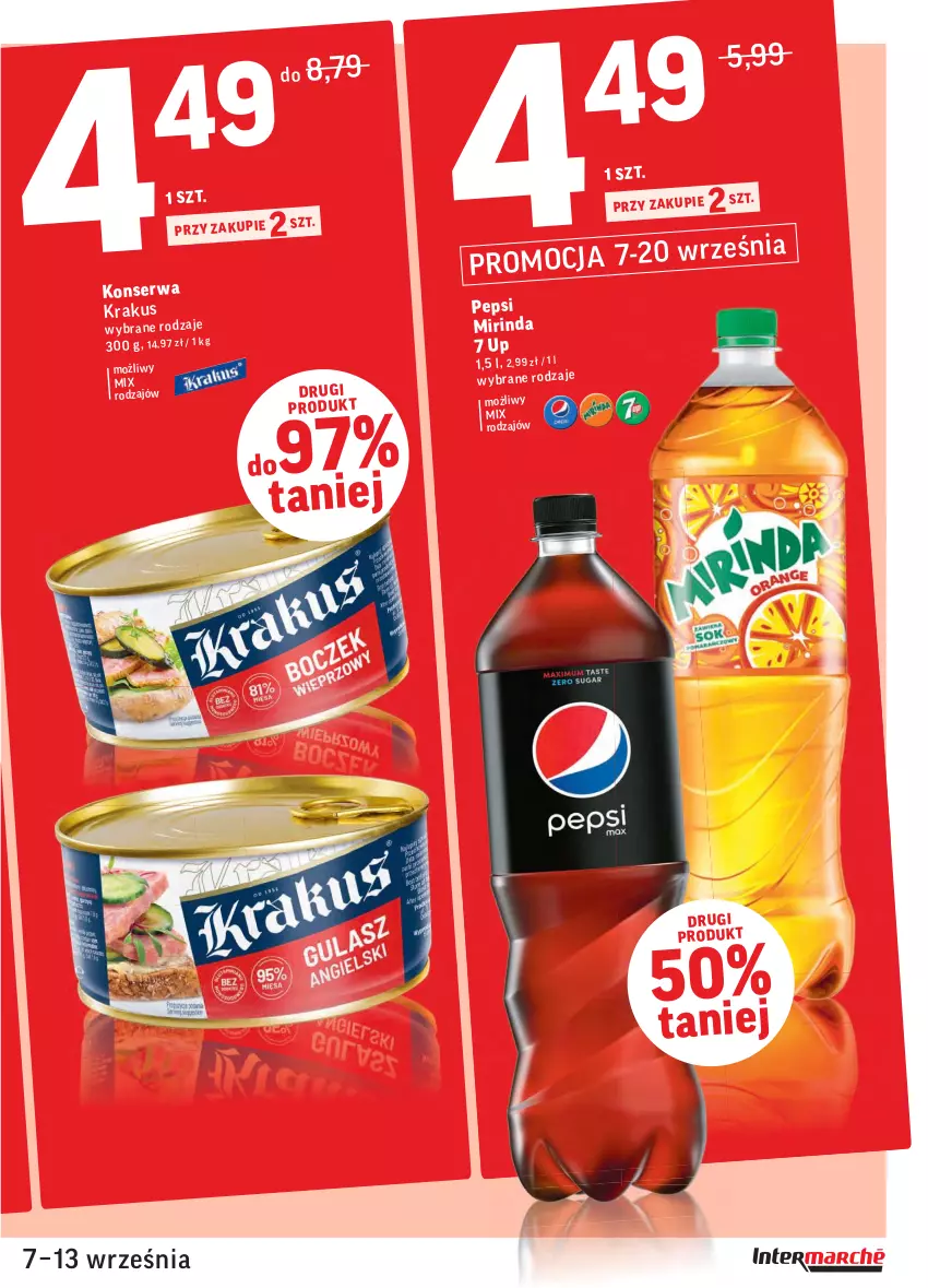 Gazetka promocyjna Intermarche - Gazetka promocyjna - ważna 07.09 do 13.09.2021 - strona 7 - produkty: Mirinda, Pepsi, Ser