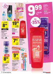 Gazetka promocyjna Intermarche - Gazetka promocyjna - Gazetka - ważna od 13.09 do 13.09.2021 - strona 35 - produkty: Elseve, Dezodorant, Szczoteczka do zębów, Pasta do zębów, Adidas, Odświeżacz powietrza, Szampon, Odżywka, Elmex, Szczoteczka, Farba do włosów, Fa