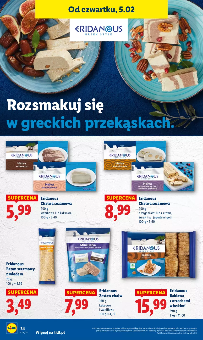 Gazetka promocyjna Lidl - GAZETKA - ważna 05.02 do 07.02.2026 - strona 36 - produkty: Baton, Chałwa, Kakao, Sezam