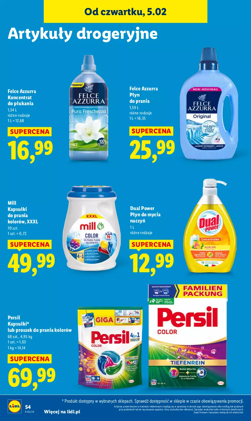 Gazetka promocyjna Lidl - GAZETKA - ważna 05.02 do 07.02.2026 - strona 56 - produkty: Do mycia naczyń, Kapsułki do prania, Persil, Płyn do mycia, Płyn do mycia naczyń, Płyn do prania, Proszek do prania