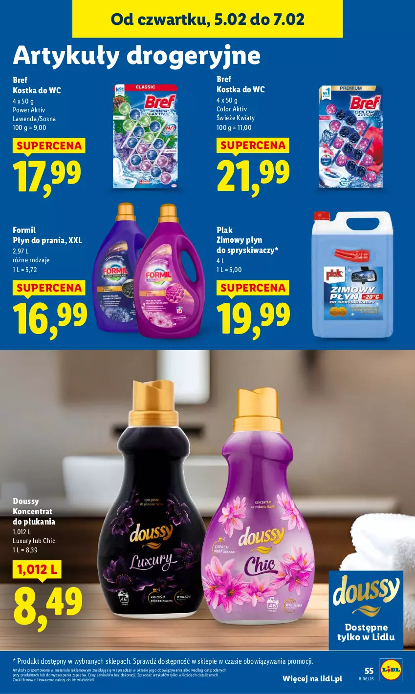 Gazetka promocyjna Lidl - GAZETKA - ważna 05.02 do 07.02.2026 - strona 57 - produkty: Bref, Kostka do wc, Płyn do prania, Płyn do spryskiwaczy, Sos