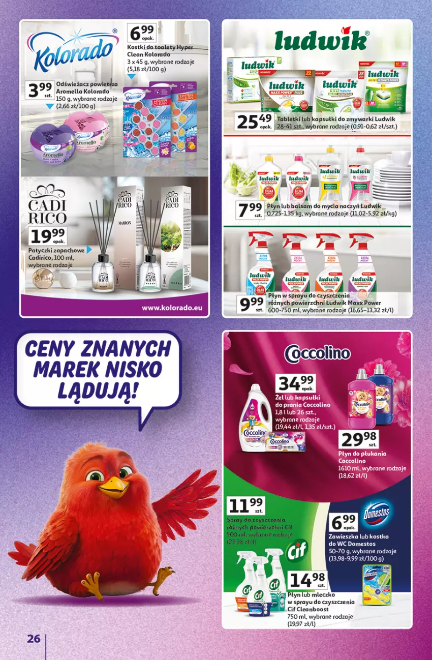 Gazetka promocyjna Auchan - 30 Lat Hipermarket Auchan Znane marki - ważna 03.09 do 09.09.2026 - strona 26 - produkty: Cif, Domestos, Kolorado, Kostka do wc, Ludwik, Mleczko, Zmywarki