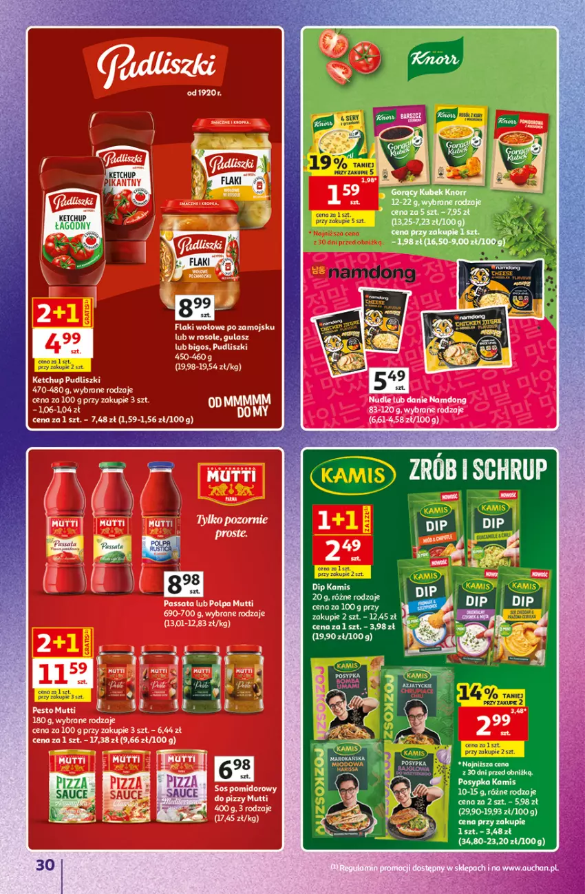 Gazetka promocyjna Auchan - 30 Lat Hipermarket Auchan Znane marki - ważna 03.09 do 09.09.2026 - strona 30 - produkty: Bigos, Flaki, Flaki wołowe, Kamis, Ketchup, Pudliszki