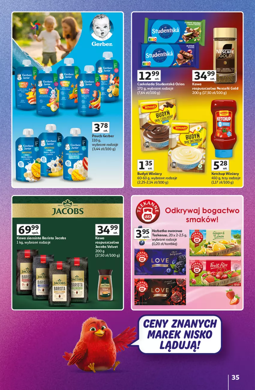 Gazetka promocyjna Auchan - 30 Lat Hipermarket Auchan Znane marki - ważna 03.09 do 09.09.2026 - strona 35 - produkty: Gerber, Jacobs, Jacobs Velvet, Kawa, Kawa rozpuszczalna, Kawa ziarnista, Velvet