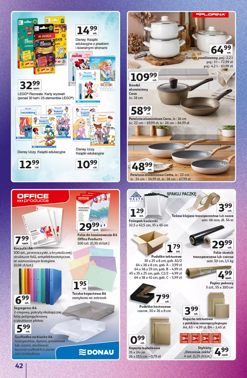 Gazetka promocyjna Auchan - 30 Lat Hipermarket Auchan Znane marki - ważna 03.09 do 09.09.2026 - strona 42 - produkty: Biurko, Disney, Fa, Gra, Granat, Kask, Klej, Kosz, LEGO, Mop, Papier, Patelnia, Pudełko, Rondel, Tran