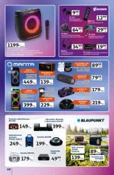 Gazetka promocyjna Auchan - 30 Lat Hipermarket Auchan Znane marki - Gazetka - ważna od 09.09 do 09.09.2026 - strona 40 - produkty: Radiobudzik, Słuchawki, Głośnik, Mikrowieża, Budzik, Radioodtwarzacz, Tran, Tarka, Bateria, Latarka, K2