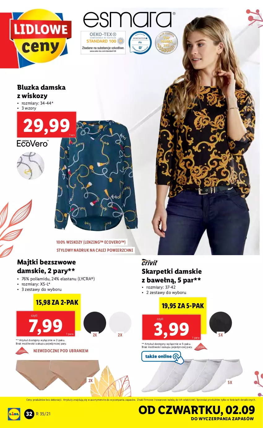 Gazetka promocyjna Lidl - GAZETKA - ważna 30.08 do 04.09.2021 - strona 32 - produkty: Karp, Majtki, Skarpetki