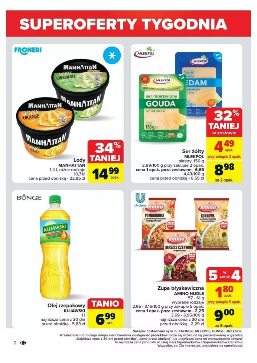 Gazetka promocyjna Carrefour - ważna 12.08 do 17.08.2024 - strona 10 - produkty: Kujawski, Olej, Olej rzepakowy, Ser, Zupa