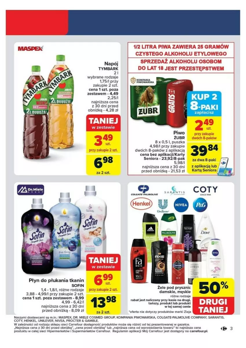 Gazetka promocyjna Carrefour - ważna 12.08 do 17.08.2024 - strona 11 - produkty: Colgate, Fa, LG, Nivea, Piwo, Płyn do płukania, Tymbark, Ziaja