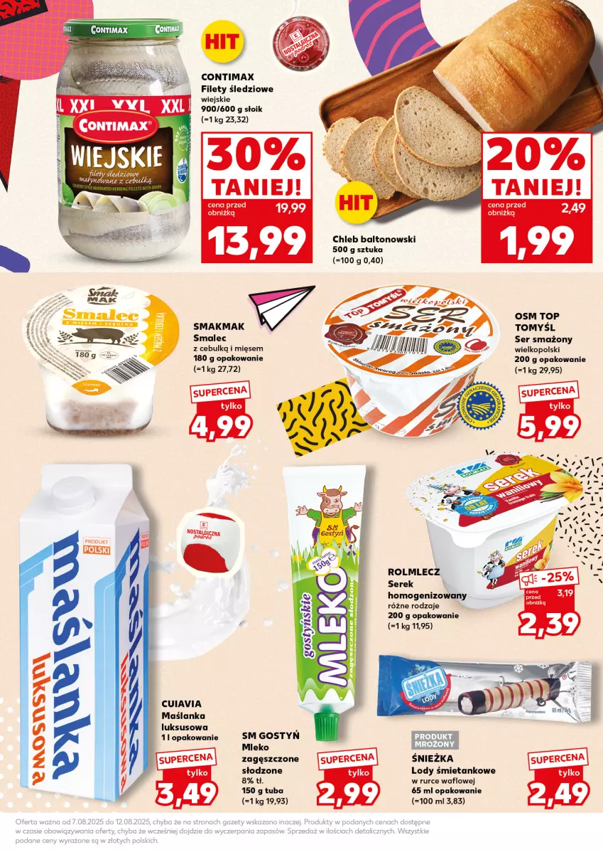 Gazetka promocyjna Kaufland - Mocny Start - ważna 11.08 do 12.08.2025 - strona 11 - produkty: Chleb, Lody, Maślanka, Mleko, Rolmlecz, Ser, Serek, Top
