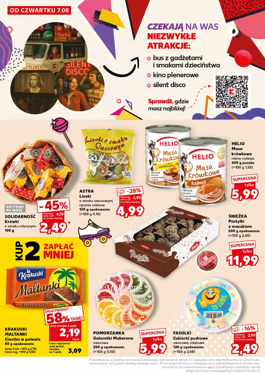 Gazetka promocyjna Kaufland - Mocny Start - ważna 11.08 do 12.08.2025 - strona 12 - produkty: Ciastka, Cukier, Cukierki, Dzieci, Fa, Gala, Galaretki, Helio, JBL, Krakus, Krakuski, Lizaki, Pastylki