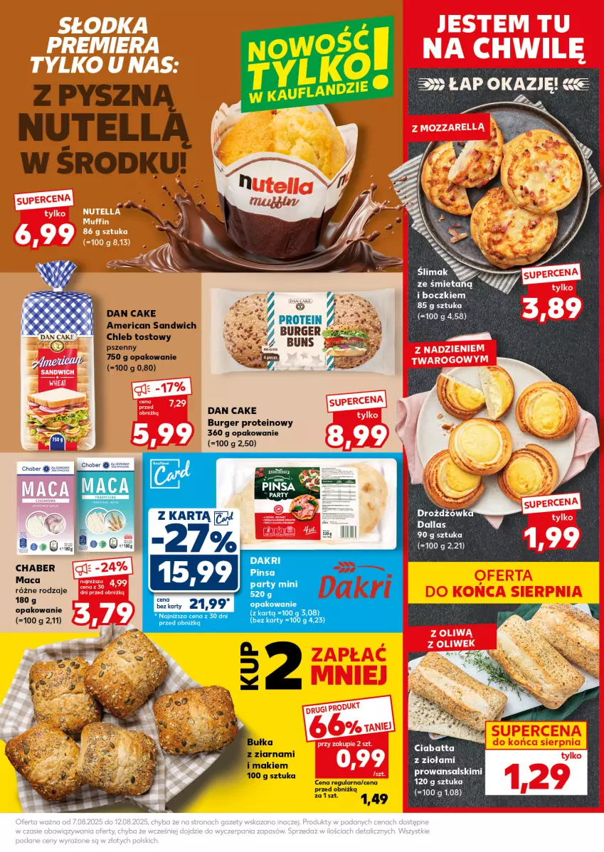 Gazetka promocyjna Kaufland - Mocny Start - ważna 11.08 do 12.08.2025 - strona 23 - produkty: Bułka, Burger, Chleb, Chleb tostowy, Ciabatta, Dan Cake