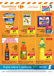 Gazetka promocyjna Carrefour - Gazetka Express - Gazetka - ważna od 13.02 do 13.02.2023 - strona 1 - produkty: Piwo, Książęce, Kujawski, Sok, Por, Zott, Bell, Jogurt, Kosz, Mlekovita, Chrupki, Kubuś, Bella, Jogobella, Masło, Olej, Mleko, Fa