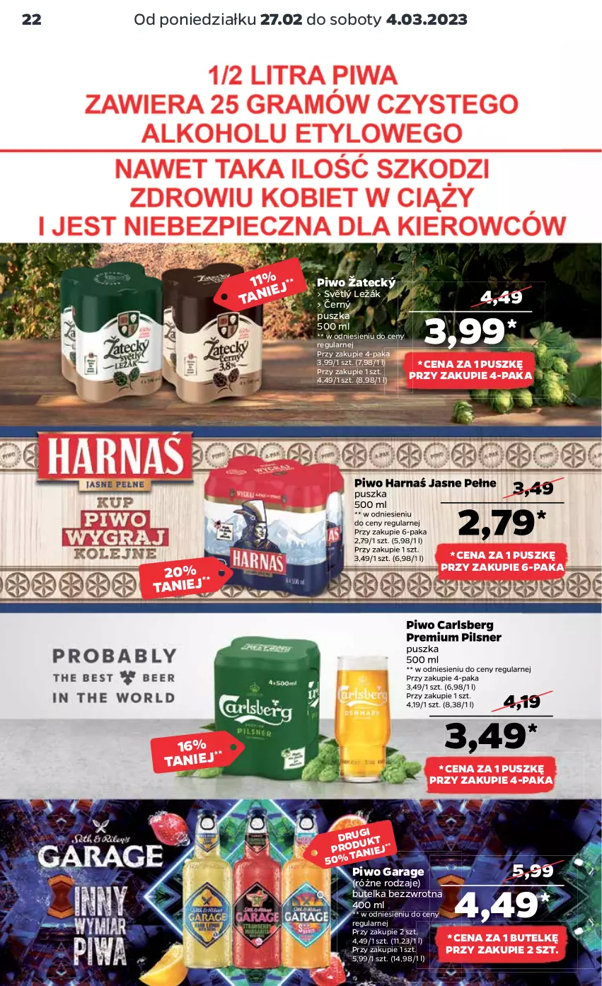 Gazetka promocyjna Netto - Artykuły spożywcze - ważna 27.02 do 04.03.2023 - strona 22 - produkty: Carlsberg, Harnaś, Piwo