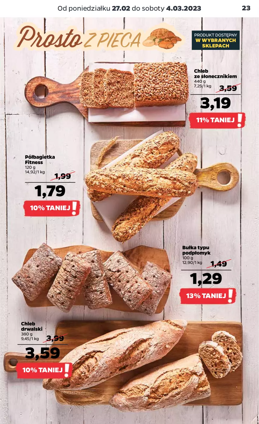 Gazetka promocyjna Netto - Artykuły spożywcze - ważna 27.02 do 04.03.2023 - strona 23 - produkty: Bagietka, Bułka, Chleb, Półbagietka