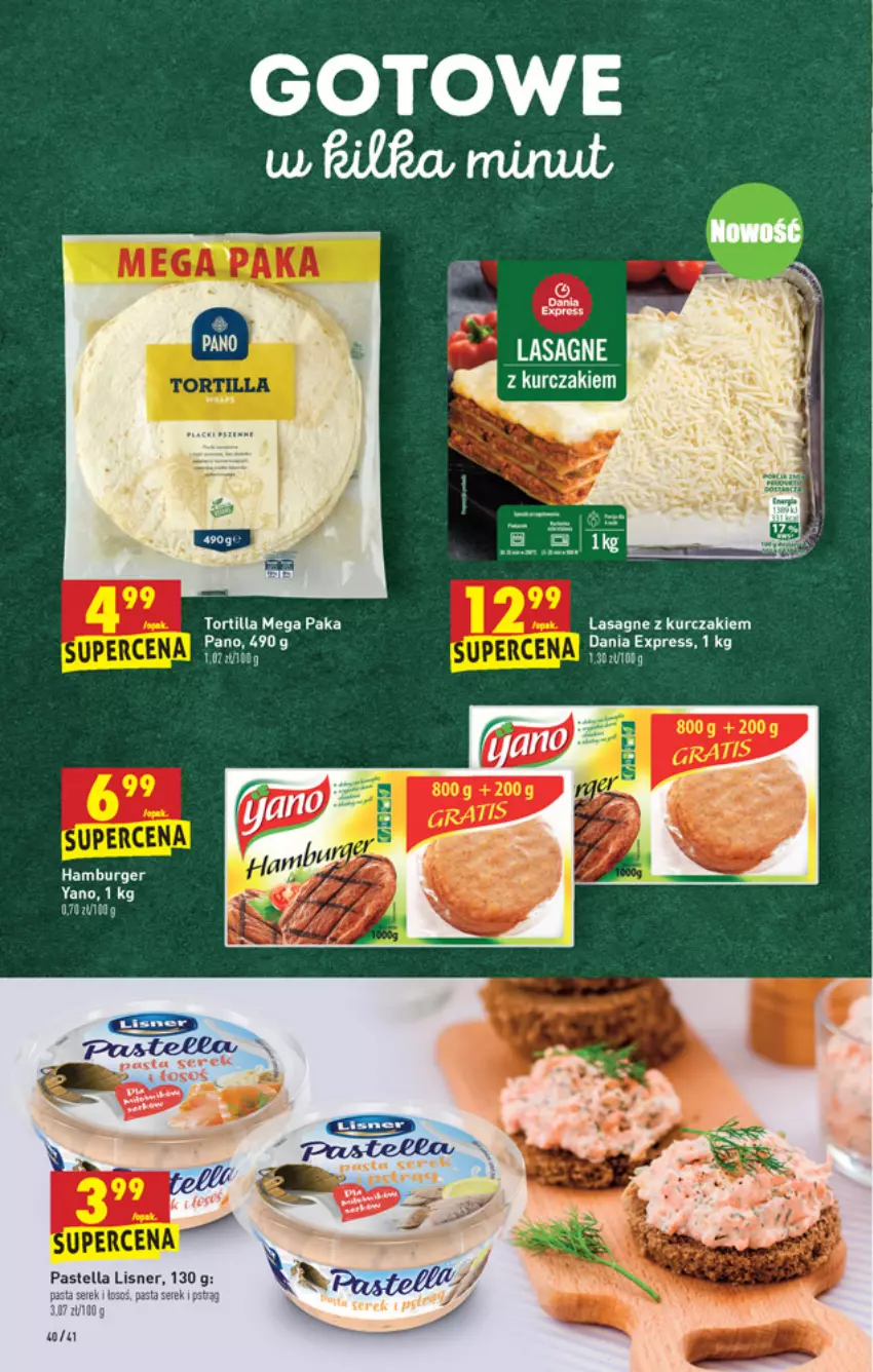 Gazetka promocyjna Biedronka - W tym tygodniu - ważna 18.02 do 24.02.2021 - strona 40 - produkty: Burger, Hamburger, Kurczak, Lasagne, Tortilla