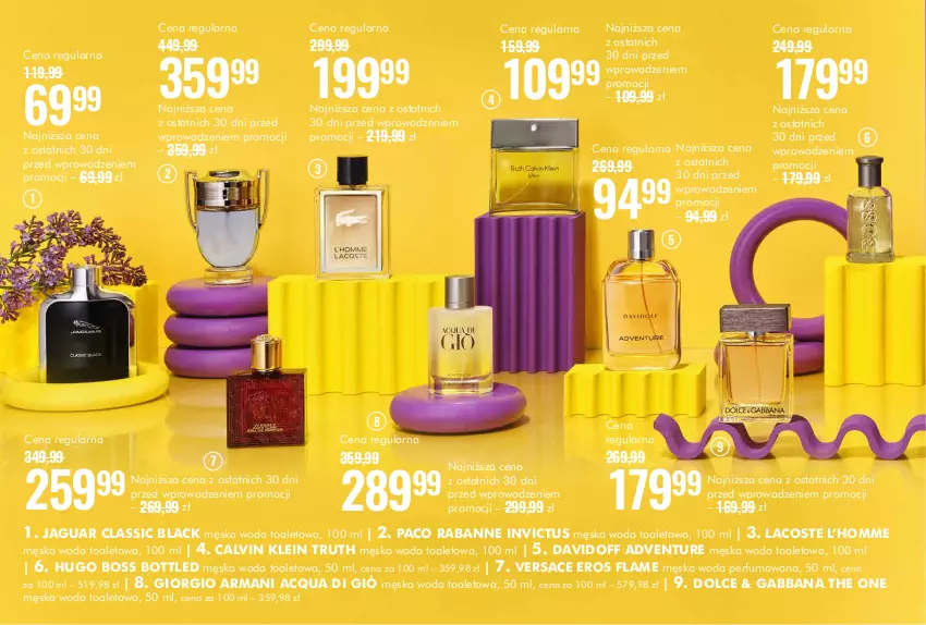 Gazetka promocyjna Super Pharm - ważna 13.06 do 04.07.2024 - strona 2 - produkty: Calvin Klein, Davidoff, Giorgio Armani, Hugo Boss, Jaguar, Lack, Lacoste, Paco Rabanne, Perfum, The ONE, Versace, Woda, Woda perfumowana, Woda toaletowa