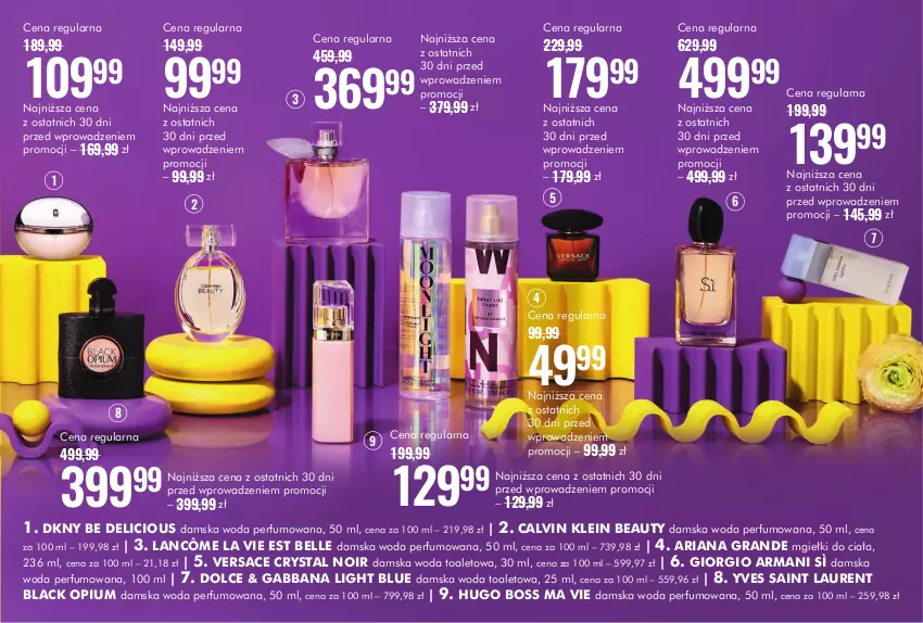 Gazetka promocyjna Super Pharm - ważna 13.06 do 04.07.2024 - strona 3 - produkty: Bell, Calvin Klein, DKNY, Giorgio Armani, Gra, Hugo Boss, Lack, Lancôme, Laur, Perfum, Versace, Woda, Woda perfumowana, Woda toaletowa, Yves Saint Laurent