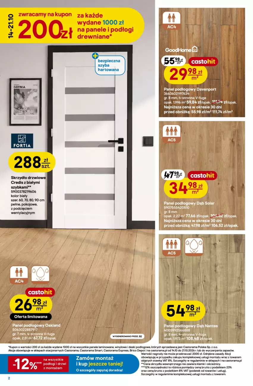 Gazetka promocyjna Castorama - Gazetka Drzwi i Podłogi 14.10-3.11.2026 - ważna 14.10 do 03.11.2026 - strona 2 - produkty: Astor, Drzwi, Piec, Rama, Skrzydło drzwiowe