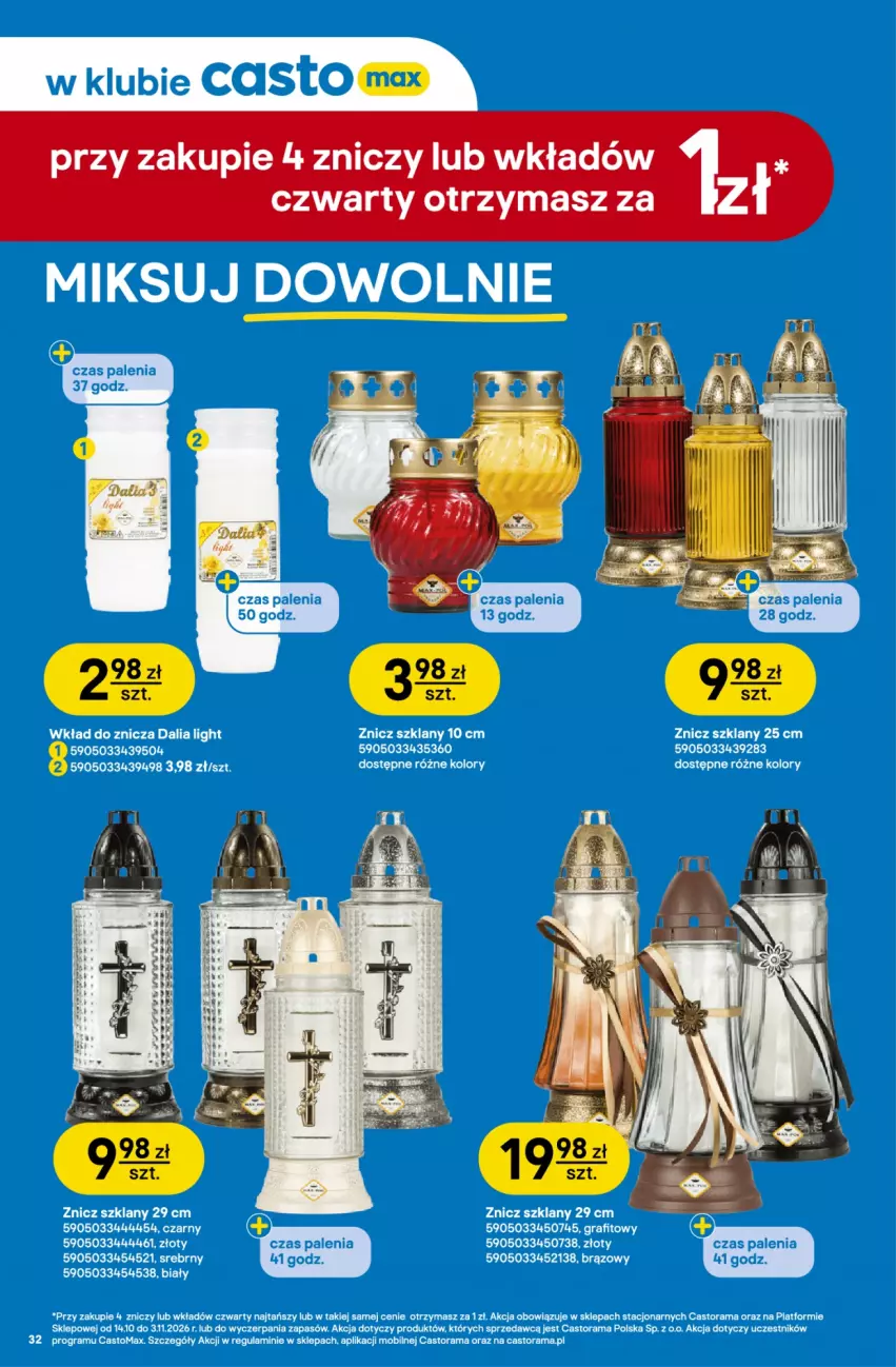 Gazetka promocyjna Castorama - Gazetka Drzwi i Podłogi 14.10-3.11.2026 - ważna 14.10 do 03.11.2026 - strona 32 - produkty: Mus, Sati, Znicz