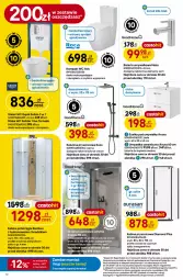 Gazetka promocyjna Castorama - Gazetka Drzwi i Podłogi 14.10-3.11.2026 - Gazetka - ważna od 03.11 do 03.11.2026 - strona 12 - produkty: Kabina prysznicowa, Kompakt WC, Bateria umywalkowa, Top, Ser, Gra, Rama, Szafka pod umywalkę, Kabina półokrągła, Deska wolnoopadająca, Tran, Szafka, Bateria, Brodzik, Umywalka, Astor, Miska