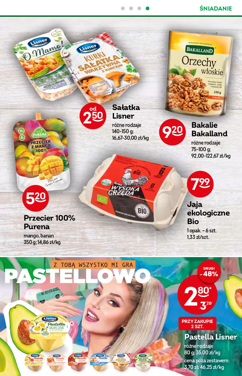 Gazetka promocyjna Żabka - ważna 22.06 do 28.06.2022 - strona 32 - produkty: Bakalland, Jaja, Lisner, Mango, Pastella, Pur, Sałat, Sałatka