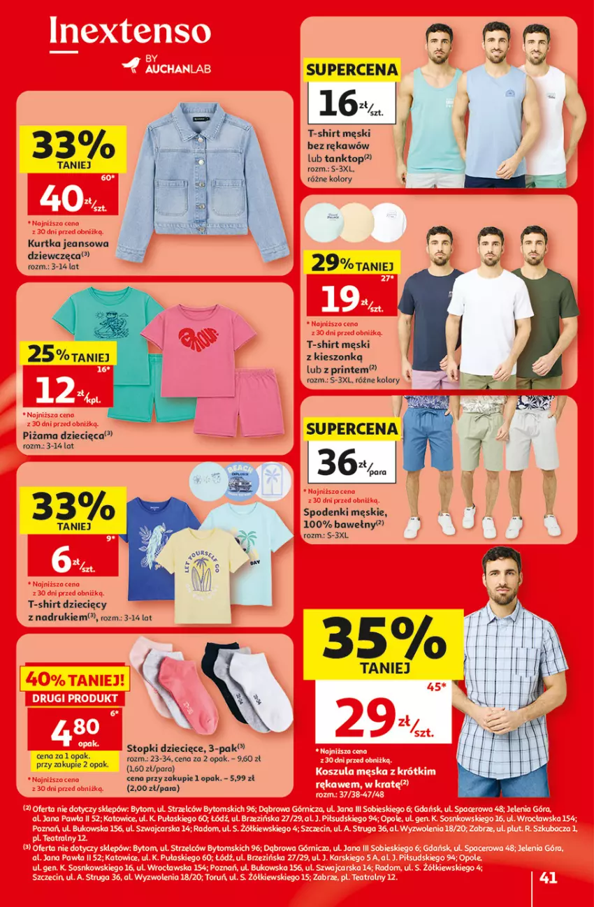 Gazetka promocyjna Auchan - 30 Lat Hipermarket - ważna 18.06 do 24.06.2026 - strona 41 - produkty: Dzieci, Kurtka, Piżama, T-shirt, Top