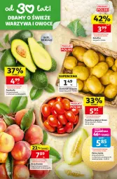 Gazetka promocyjna Auchan - 30 Lat Hipermarket - Gazetka - ważna od 24.06 do 24.06.2026 - strona 22 - produkty: Warzywa, Warzywa i owoce, Ziemniaki, Brzoskwinie, Owoce, Pomidory, Melon