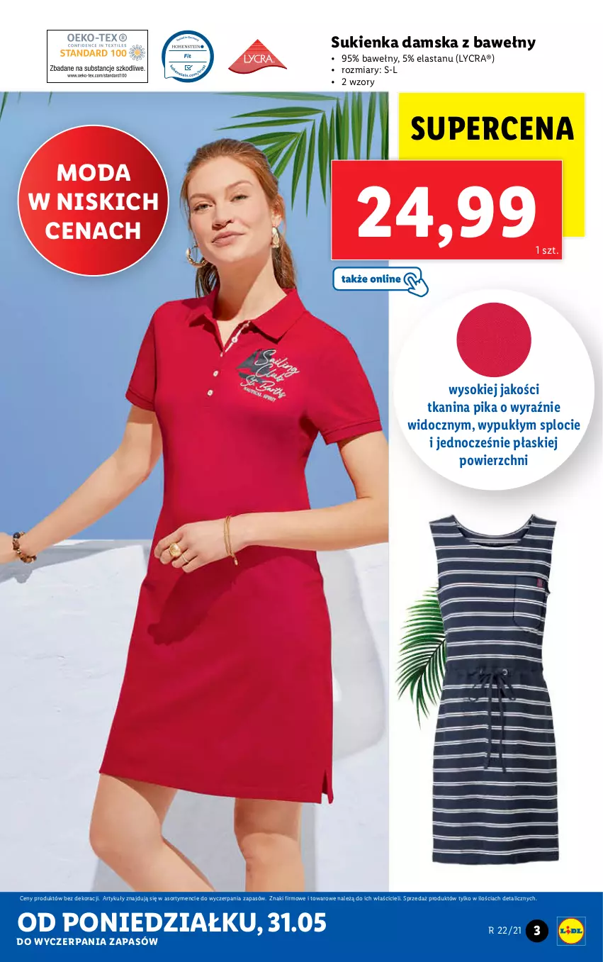 Gazetka promocyjna Lidl - GAZETKA - ważna 31.05 do 05.06.2021 - strona 3 - produkty: Moda, Sok, Sukienka