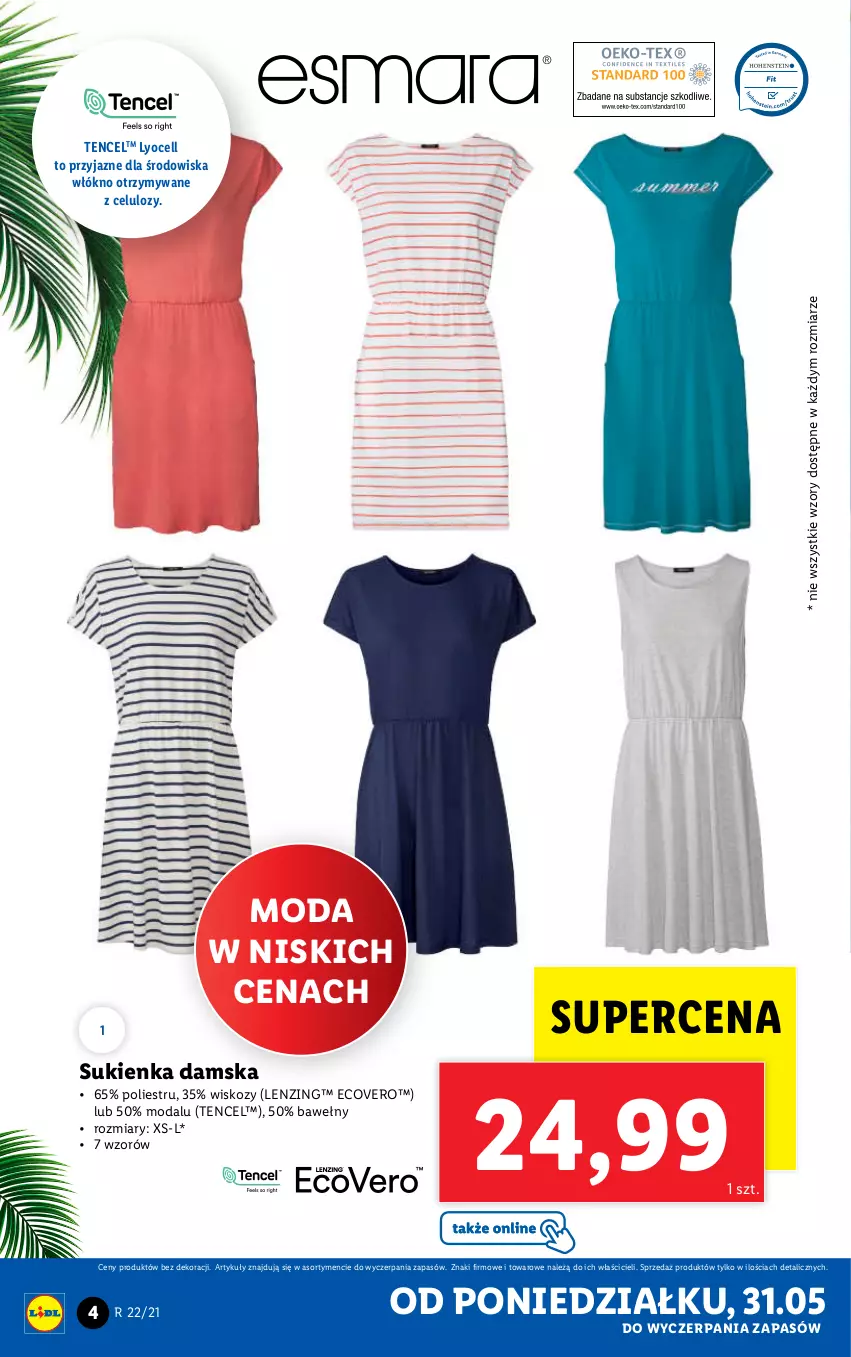 Gazetka promocyjna Lidl - GAZETKA - ważna 31.05 do 05.06.2021 - strona 4 - produkty: Moda, Sukienka