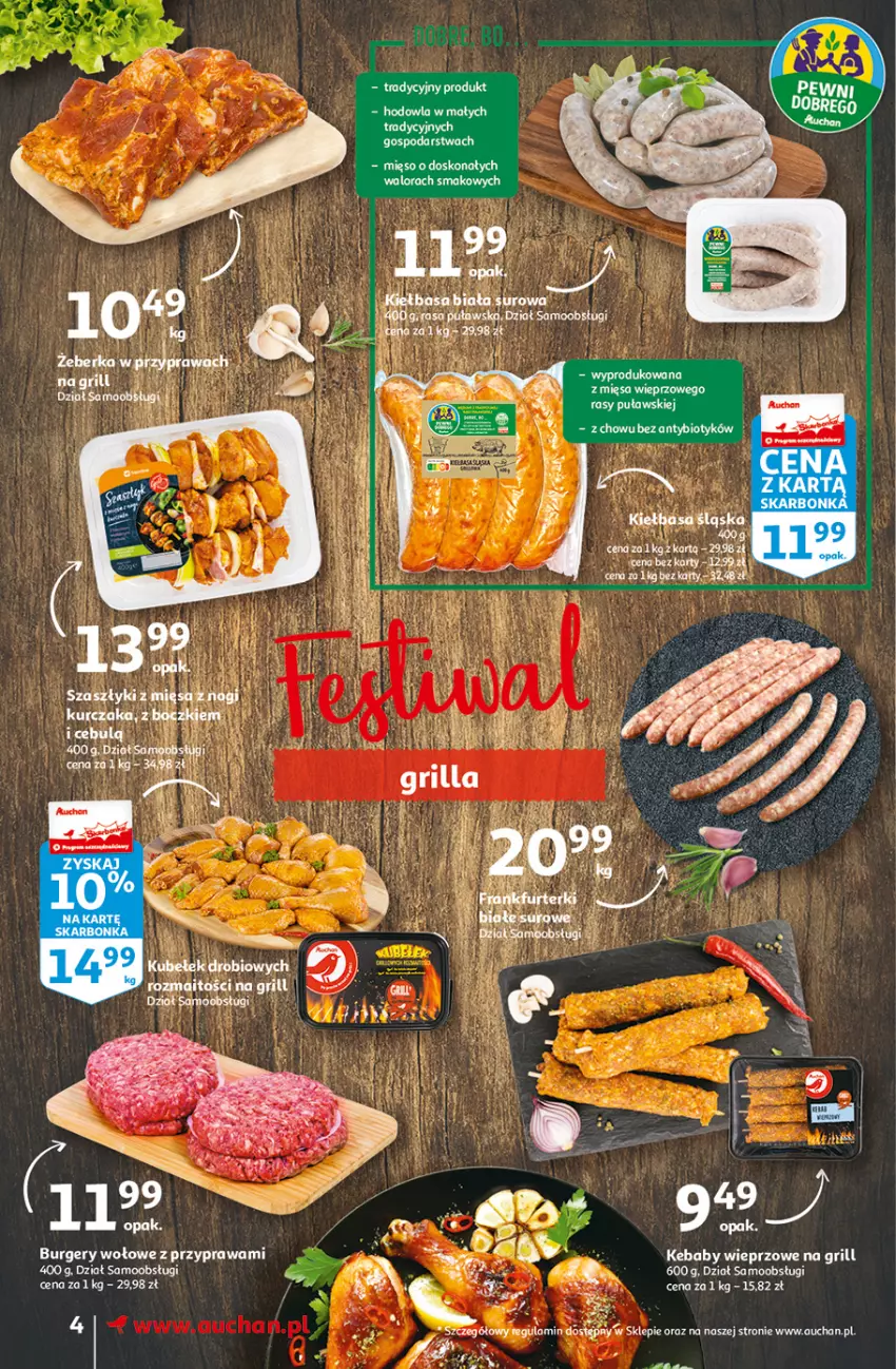 Gazetka promocyjna Auchan - przeNISKIE CENY z Markami Auchan Supermarkety - ważna 09.06 do 15.06.2022 - strona 4 - produkty: Fa, Grill, Jaja, Kebab, Mięso