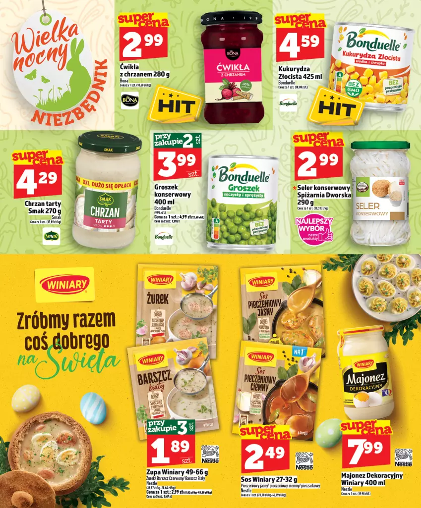 Gazetka promocyjna Topaz - Gazetka - ważna 26.03 do 01.04.2026 - strona 3 - produkty: Chrzan, Groszek, K2, Kukurydza, Majonez, Piec, Ser, Sos, Winiary, Zupa