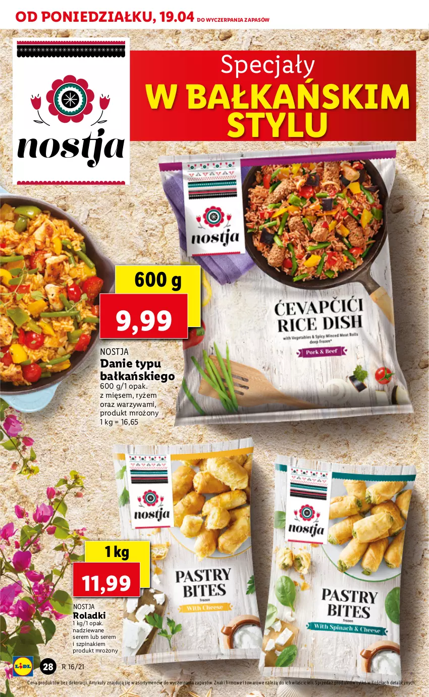 Gazetka promocyjna Lidl - GAZETKA - ważna 19.04 do 21.04.2021 - strona 28 - produkty: Ryż, Ser, Szpinak, Warzywa