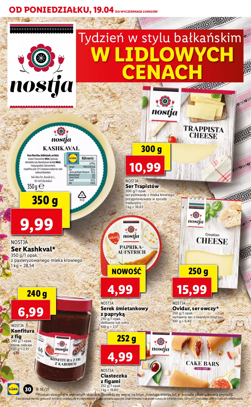 Gazetka promocyjna Lidl - GAZETKA - ważna 19.04 do 21.04.2021 - strona 30 - produkty: Konfitura, Ser, Ser owczy, Serek