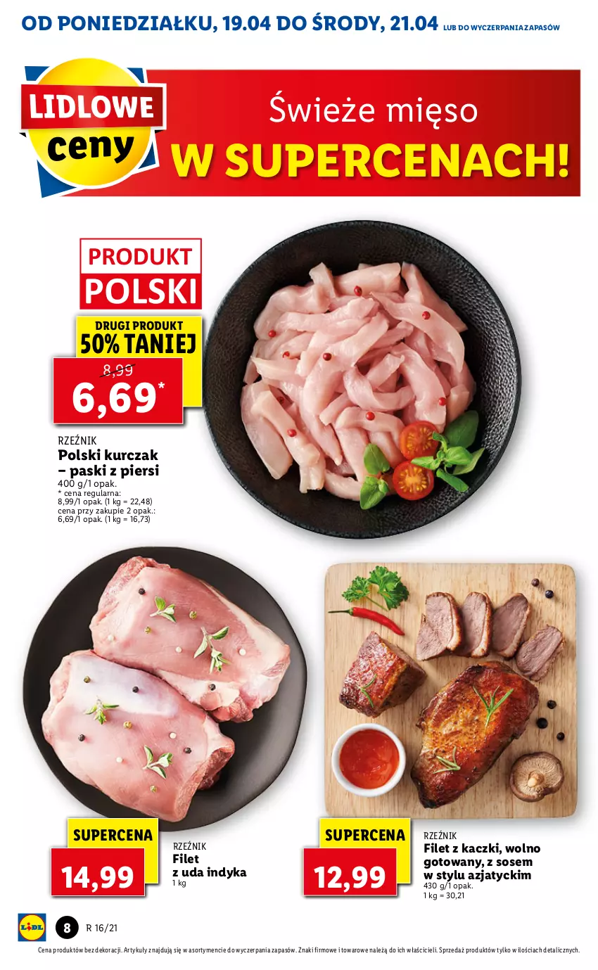 Gazetka promocyjna Lidl - GAZETKA - ważna 19.04 do 21.04.2021 - strona 8 - produkty: Kurczak, Mięso, Sos