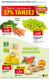 Gazetka promocyjna Lidl - GAZETKA - Gazetka - ważna od 21.04 do 21.04.2021 - strona 7 - produkty: Warzywa, Por, Cytryny, Winogrona, Owoce, Wino, Imbir