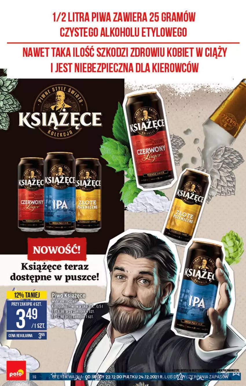 Gazetka promocyjna PoloMarket - Gazetka pomocyjna - ważna 22.12 do 31.12.2021 - strona 16 - produkty: Książęce, Tera