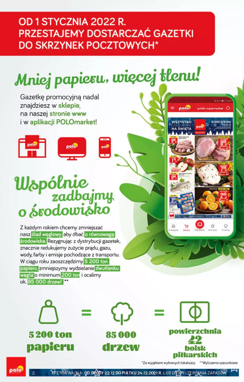 Gazetka promocyjna PoloMarket - Gazetka pomocyjna - ważna 22.12 do 31.12.2021 - strona 2 - produkty: Fa, Papier, Por, Sport, Tran