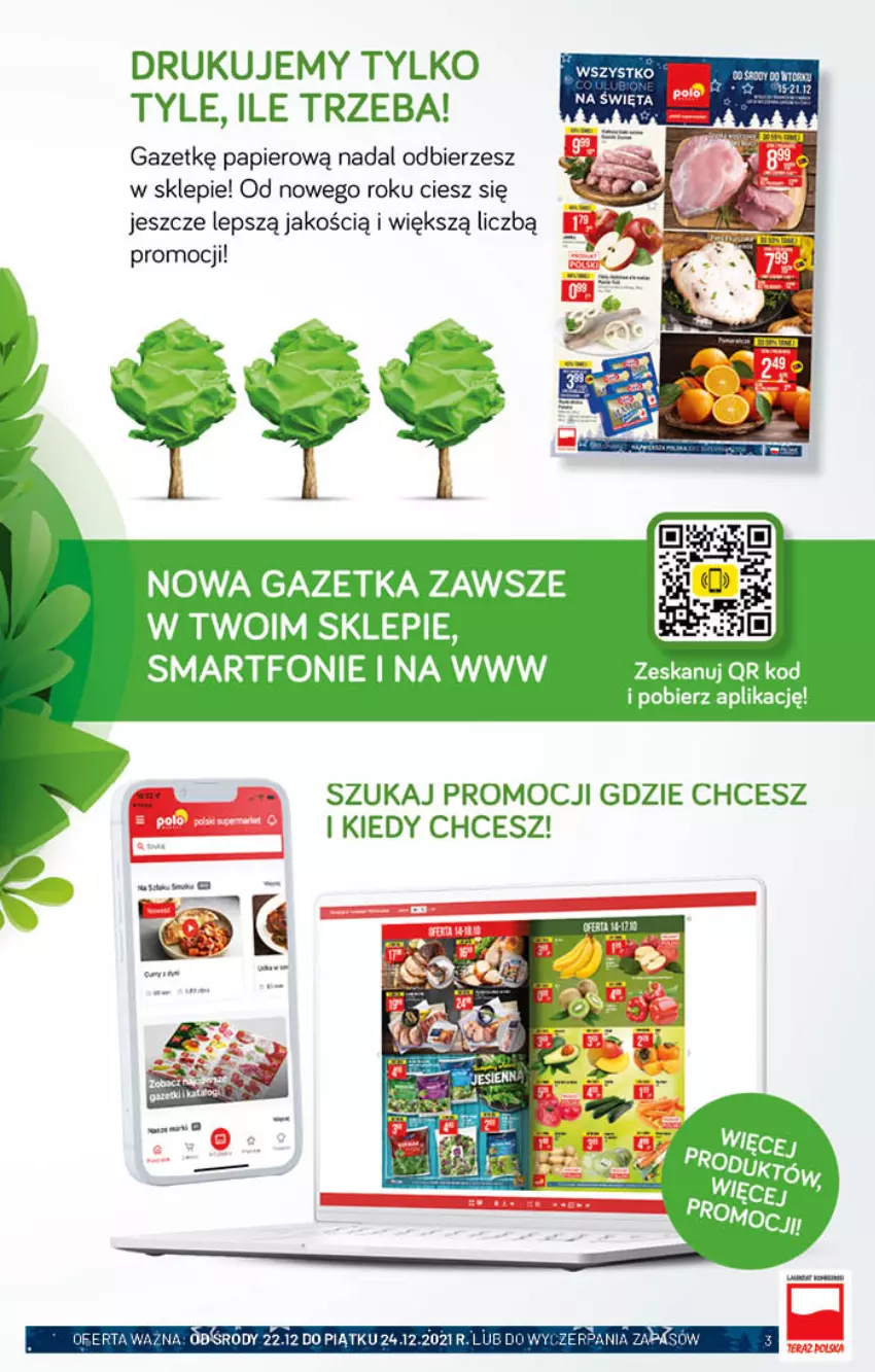 Gazetka promocyjna PoloMarket - Gazetka pomocyjna - ważna 22.12 do 31.12.2021 - strona 3 - produkty: Ba!, Papier, Smartfon