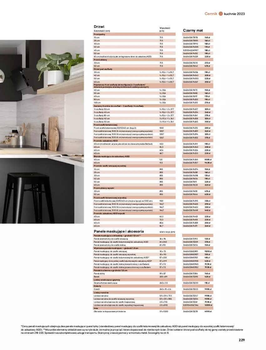 Gazetka promocyjna Castorama - ważna 01.04 do 31.12.2023 - strona 229 - produkty: Drzwi, Fa, Listwa, Piekarnik, Por, Sok, Sport, Tran, Zlew, Zlewozmywak